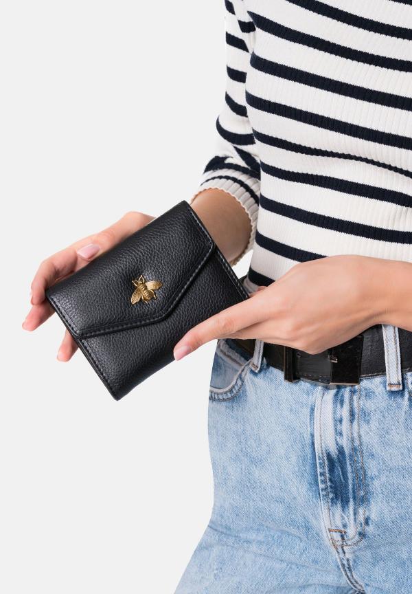 Ami small Black leather wallet