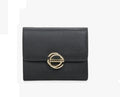 Women's Tri-Fold Small Black Wallet
