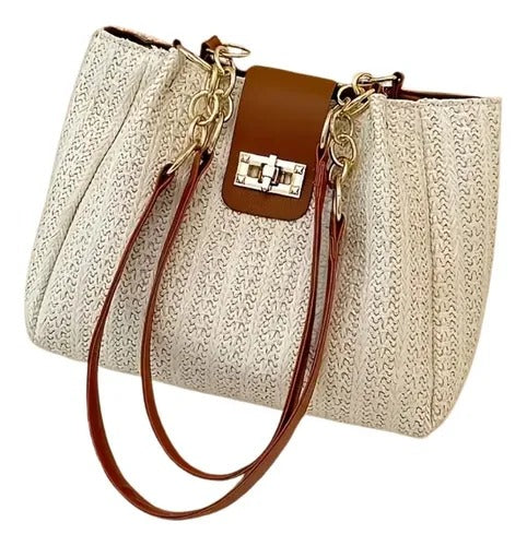 Woven Straw Shoulder Bag