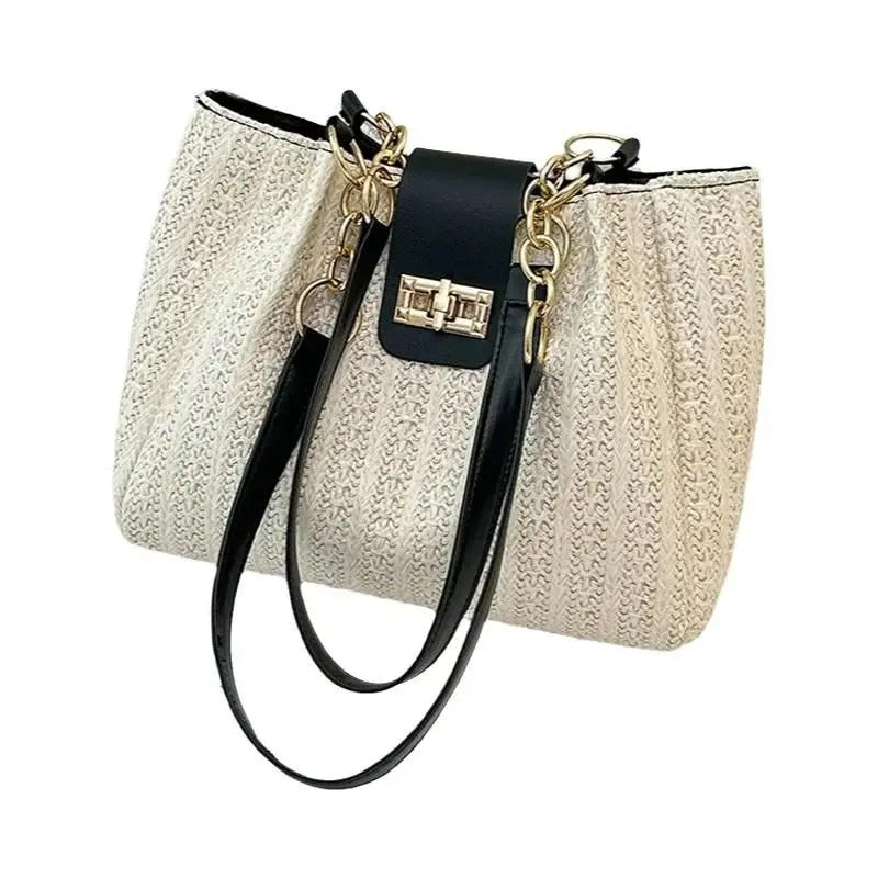 Woven Straw Shoulder Bag
