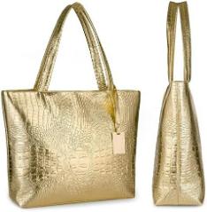 Women Crocodile Large Tote Bag