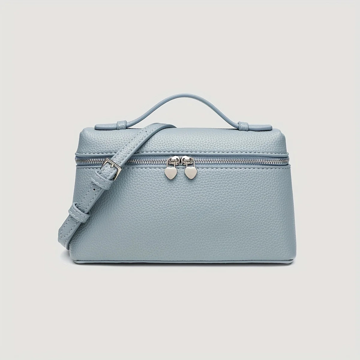 Solid Color PU Leather Square Crossbody Bag
