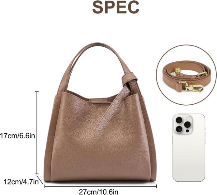 Soft PU Leather Vegetable Basket Bucket Shoulder Bag