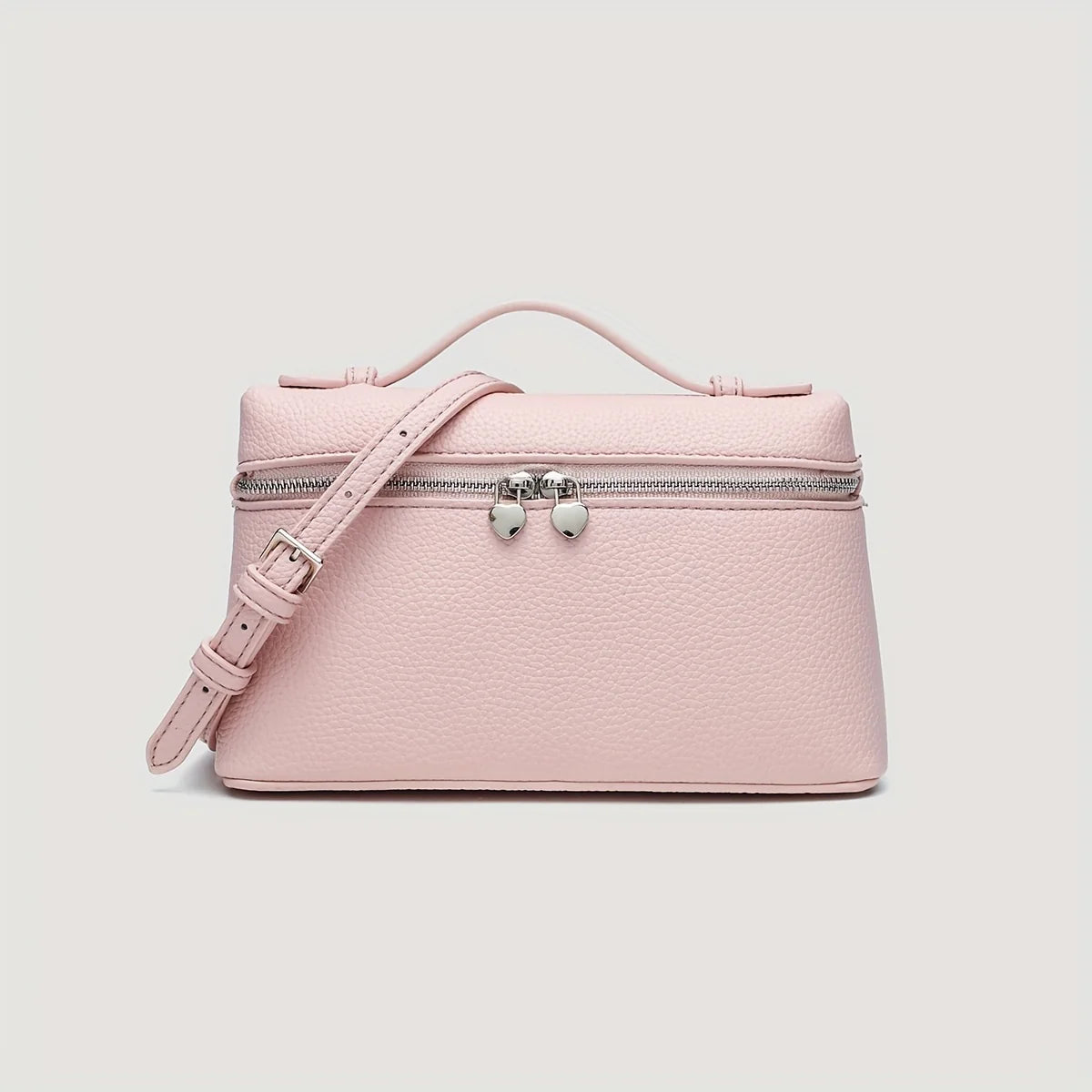 Solid Color PU Leather Square Crossbody Bag