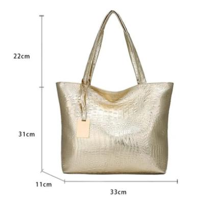 Women Crocodile Large Tote Bag