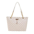 Large Printed Shoulder Bag in Faux Leather