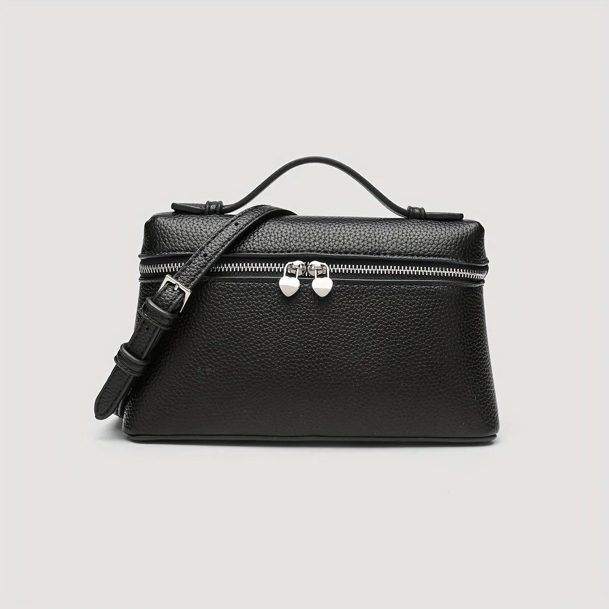 Solid Color PU Leather Square Crossbody Bag