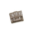 Crocodile Embossed Flap Small Wallet