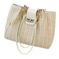 Woven Straw Shoulder Bag
